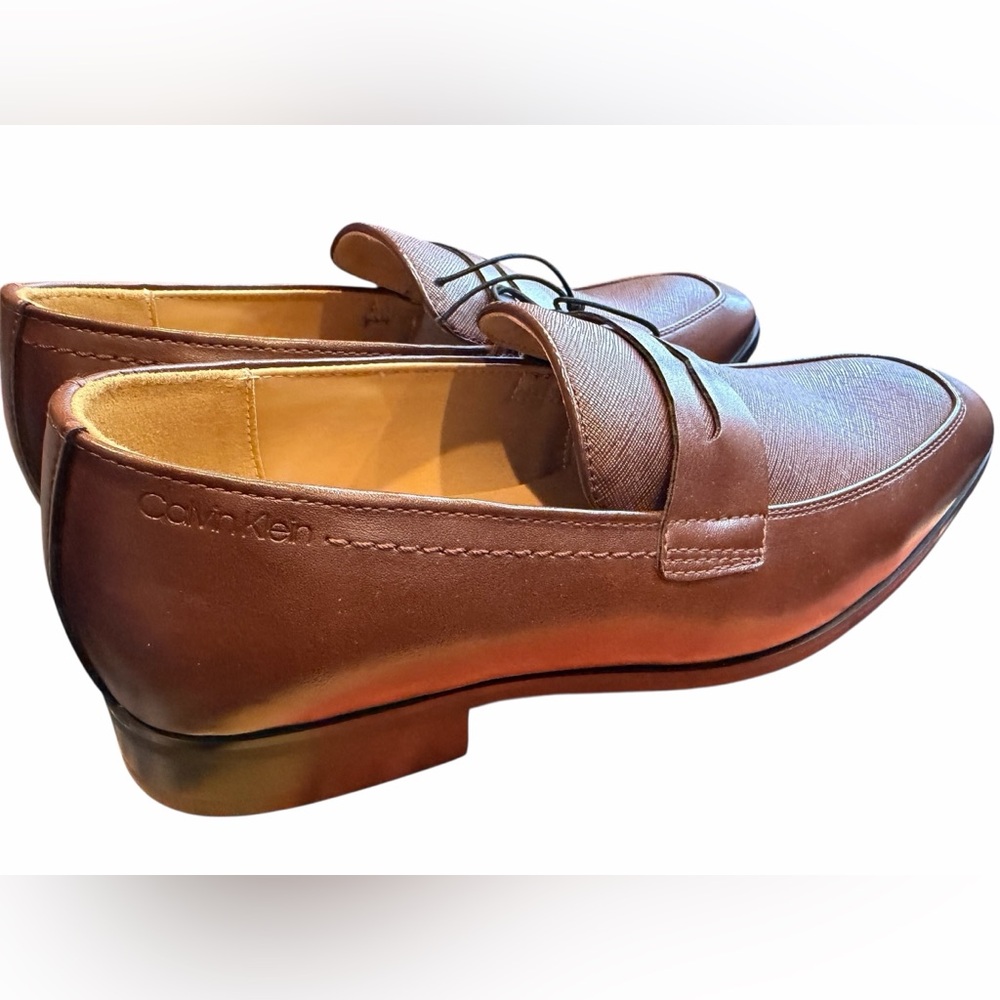 Calvin Klein Men's Brown Penny Loafers Slip-Ons (NWOB) - Picture 5 of 9
